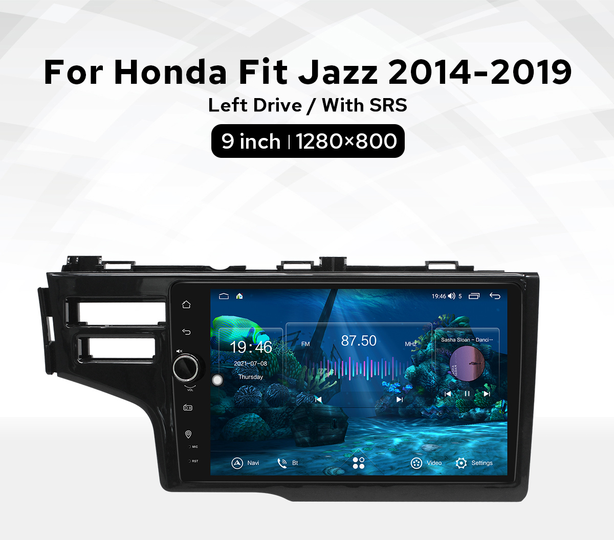 Newest Android Car Radio Audio Player For Honda Fit Jazz With Srs